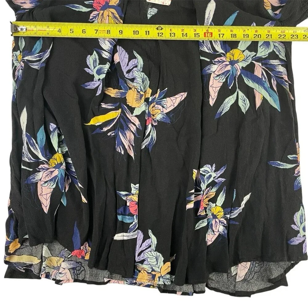 Free People Tree Swing Tunic Womens Size L Night Combo Black Floral Fairy NWT - Picture 8 of 9